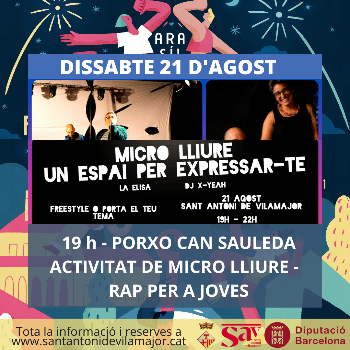 FME 2021. ACTIVITAT PER A JOVES "MICRO LLIURE RAP"