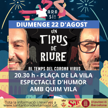 FME 2021.  HUMOR AMB QUIM VILA "UN TIPUS DE RIURE AL TEMPS DE CORONA VIRUS"