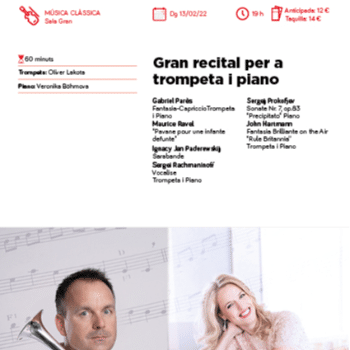 GRAN RECITAL DE TROMPETA I PIANO