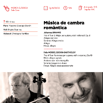 MÚSICA DE CAMBRA ROMÀNTICA