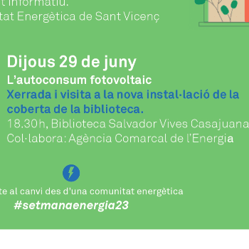 L'autoconsum fotovoltaic (xerrada-taller i visita a la instal·lació de la biblioteca)