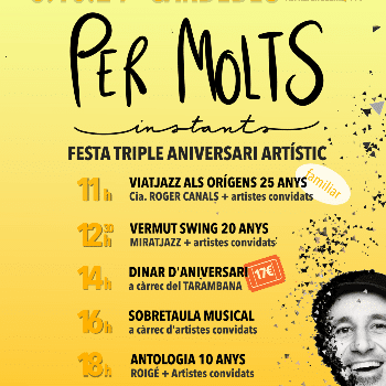 TIQUETS DINAR ANIVERSARI ARTÍSTIC  ROGER CANALS