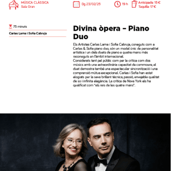 DIVINA ÒPERA – PIANO DUO