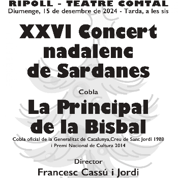 XXVI Concert nadalenc de Sardanes. Cobla La Principal de la Bisbal
