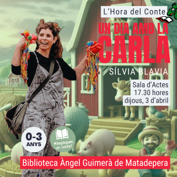 L'HORA DEL CONTE DE LA BIBLIOTECA:  Un dia amb la Carla (0-3 anys)