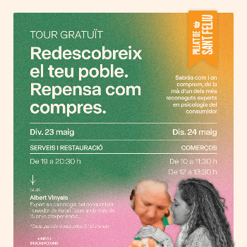 PILLA'T DE SANT FELIU. Redescobreix el teu poble. Repensa com compres.  Dissabte 10 h