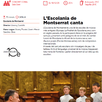 L'ESCOLANIA DE MONTSERRAT CANTA