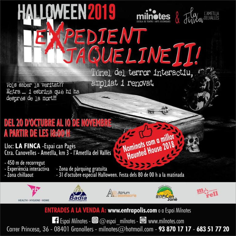 TÚNEL DEL TERROR DEL VALLÈS-EXPEDIENT JAQUELINE II ! XI edició de MILNOTES & la FINCA produccions.