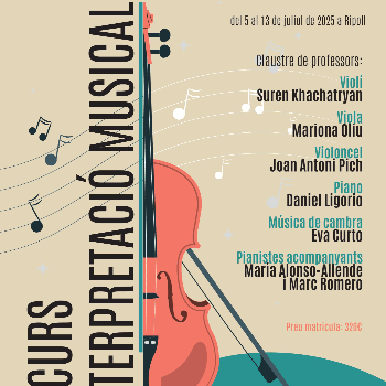 CONCERT JOVES PROMESES Curs de Música de Ripoll  YuNa Iñigo, violoncel. Danilo Ivanovic, piano