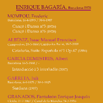 ENRIQUE BAGARÍA - piano