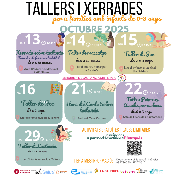 CICLE DE TALLERS per a FAMÍLIES 0-3 anys