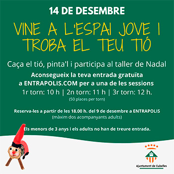 Vine als jardins de l'Espai Jove i troba el teu tió