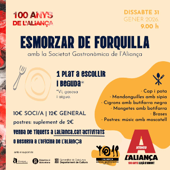 Esmorzar de Forquilla amb la Societat Gastronòmica de L'Aliança
