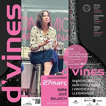 Sopar Maridatge "d'vines" amb Sara Jové de Mas Blanch i Jové
