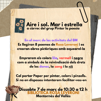 Lectura de poemes: Aire i sol. Mar i estrella.