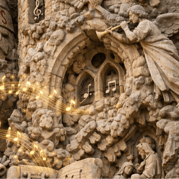 La sagrada família com a instrument sonor, a càrrec de Manuel Morales