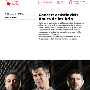 CONCERT ACÚSTIC DELS AMICS DE LES ARTS