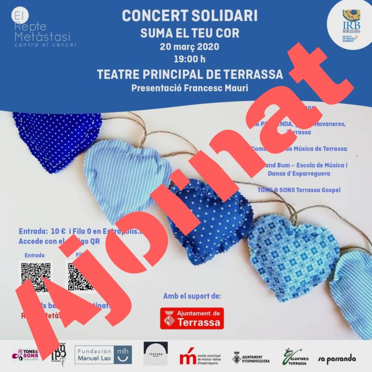Concert Solidari  - Suma el teu Cor al #RepteMetàstasi