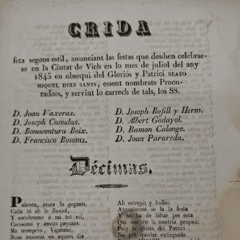 Pregons i crides de Vic