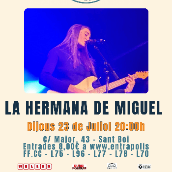 la Hermana de MIguel en Concert a La Platja de Cal Ninyo
