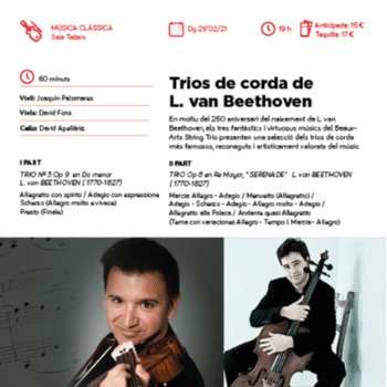 TRIOS DE CORDA DE L. Van BETHOVEN