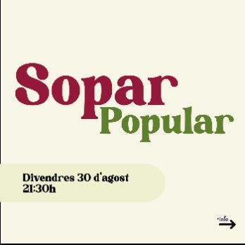 SOPAR POPULAR FESTA MAJOR - CASAVELLS I MATAJUDAICA 2024