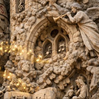 La sagrada família com a instrument sonor, a càrrec de Manuel Morales