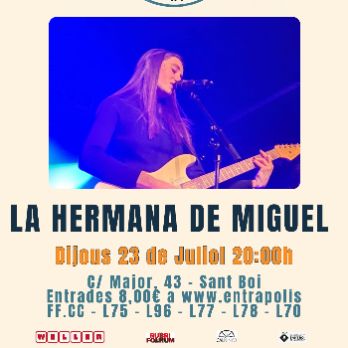la Hermana de MIguel en Concert a La Platja de Cal Ninyo