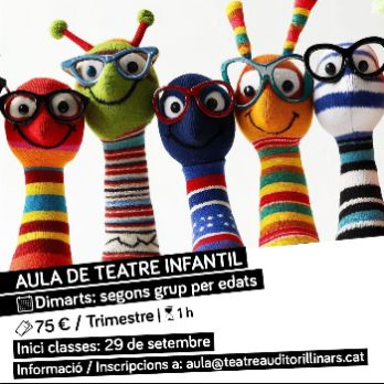 AULA DE TEATRE JOVES: (Dimarts de 19:00 a 20:00 h) 1r trimestre